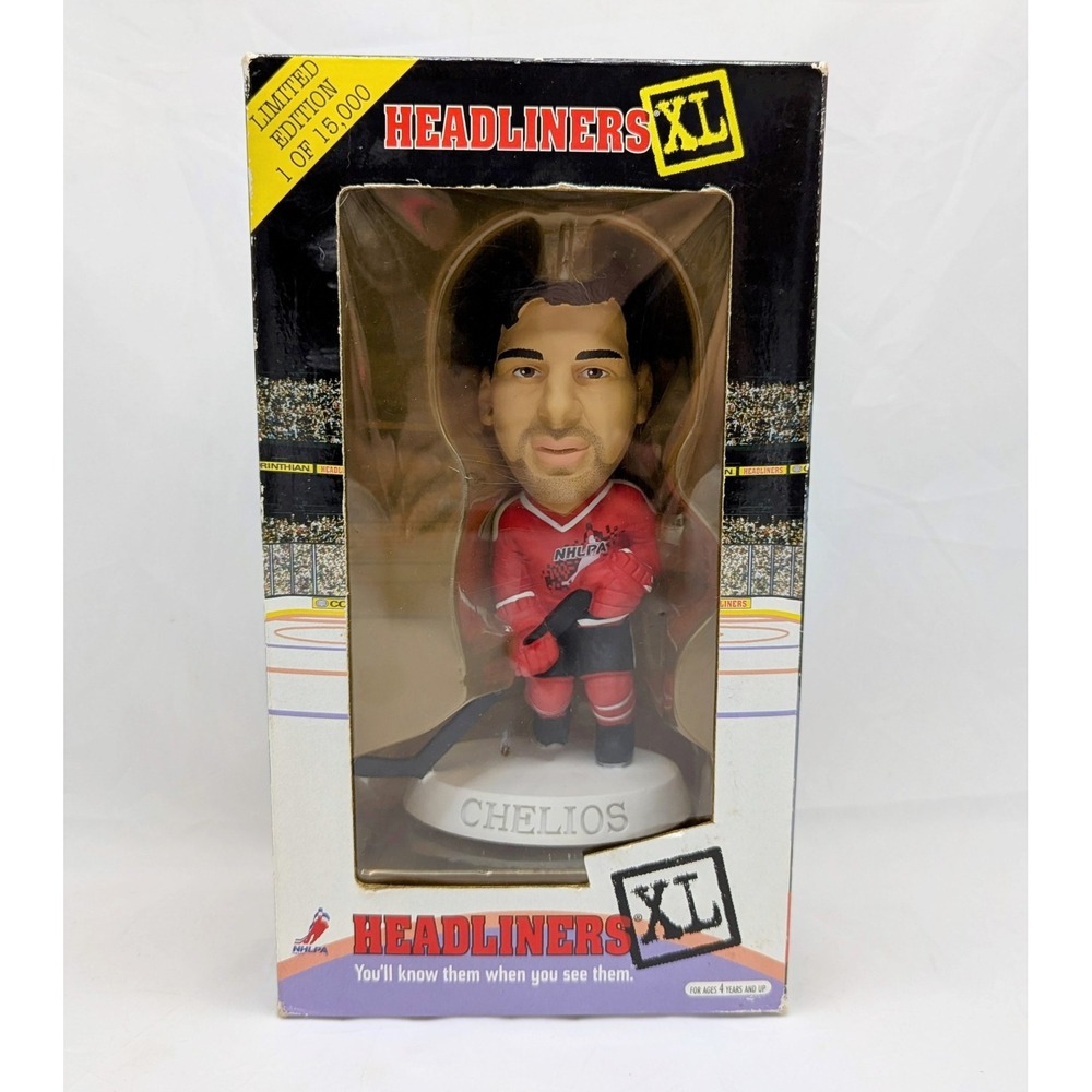1998 Corinthian Headliners XL Limited Edition NHLPA Chris Chelios Statue - C